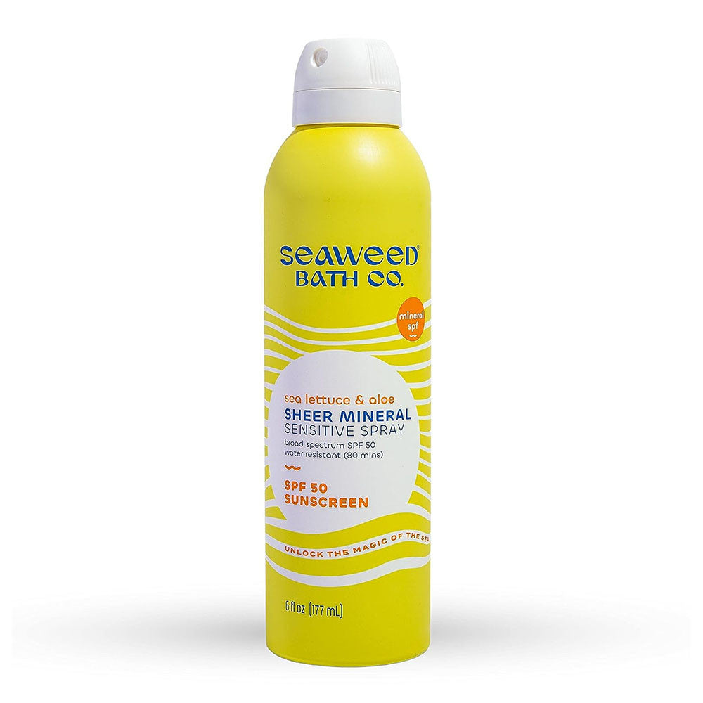 The Seaweed Bath Co Sheer Mineral Sensitive SPF 50 Sunscreen Spray, 6 Oz